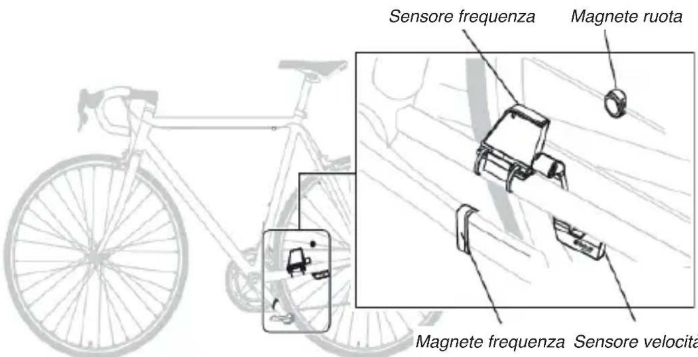 SBS Smart Bike Monitor - Montaggio del sensore velocità e del magnete - 1