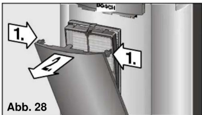 BOSCH PAM18100 - Reinigung und Austausch der Filter - 1