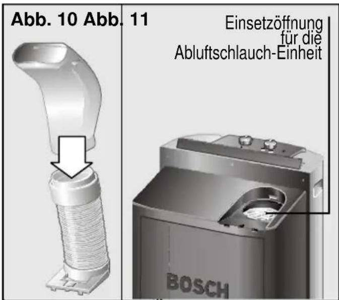 BOSCH PAM18100 - Anschluss des Abluftschlauches - 1