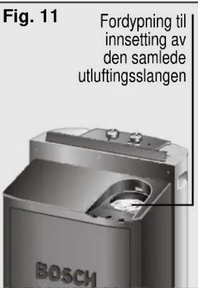BOSCH PAM18100 - Muligheter for luftutslipp i friluft   Montering av utluftingsslangen og tilbehør   på anlegget - 2