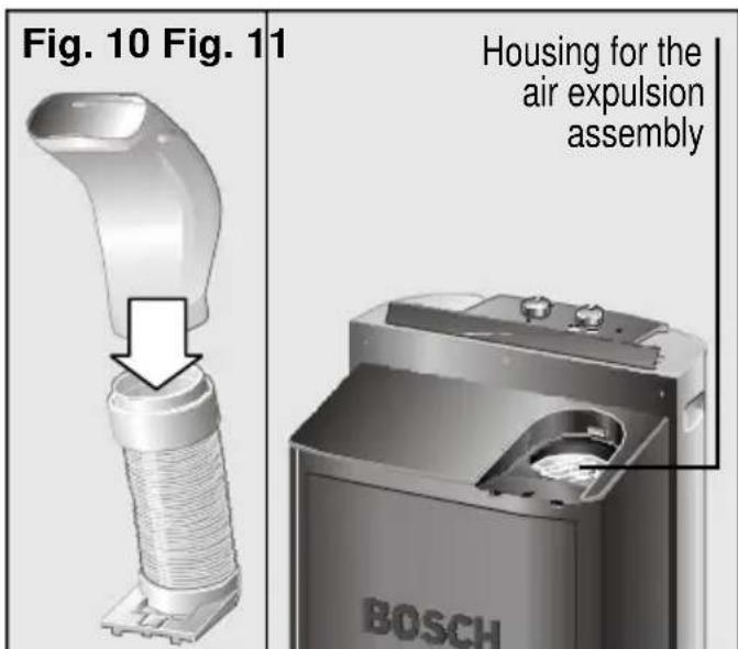 BOSCH PAM18100 - Ways of releasing air outdoors Fitting the air expulsion tube and accessories onto the appliance - 1