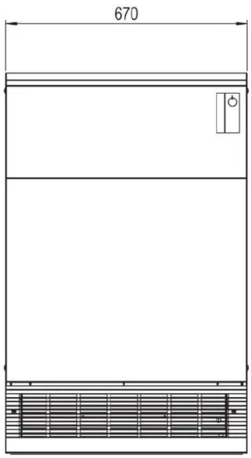 AEG WSP 600 HF - Heater Dimensions - 1