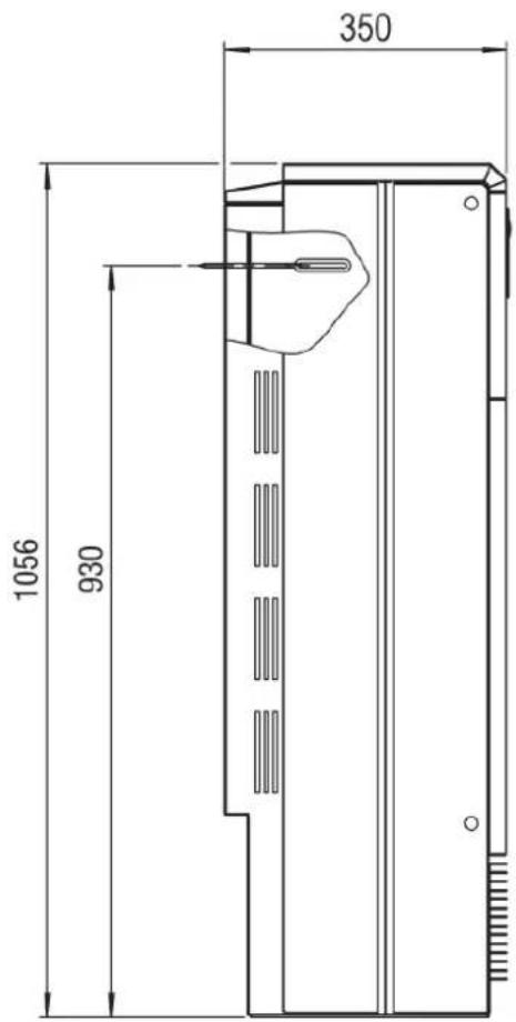 AEG WSP 600 HF - Heater Dimensions - 2
