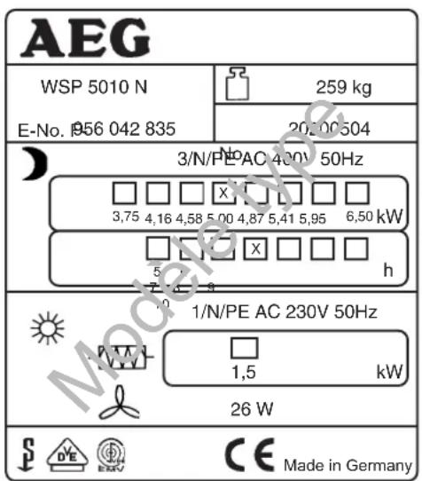 AEG WSP 5010 N - Remise à l'utilisateur - 1