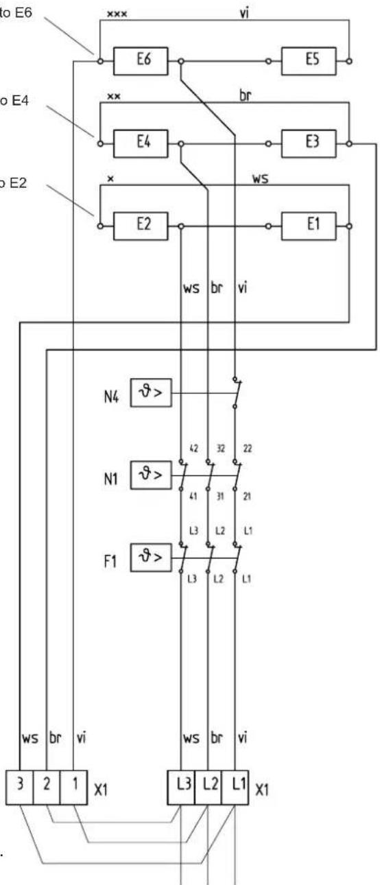 AEG WSP 5010 N - Circuit diagram for 3/PE AC 50Hz 230 V - 1