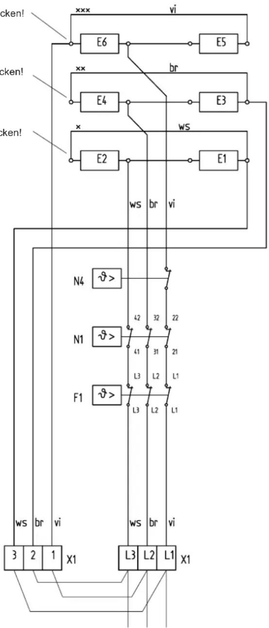 AEG WSP 5010 N - Stromlaufplan für 3/PE AC 50Hz 230V - 1