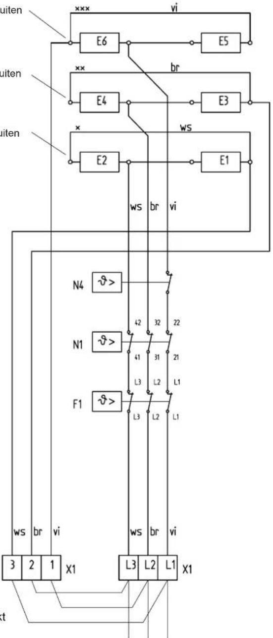 AEG WSP 5010 N - Elektrisch schema voor 3/PE AC 50 Hz 230 V - 1