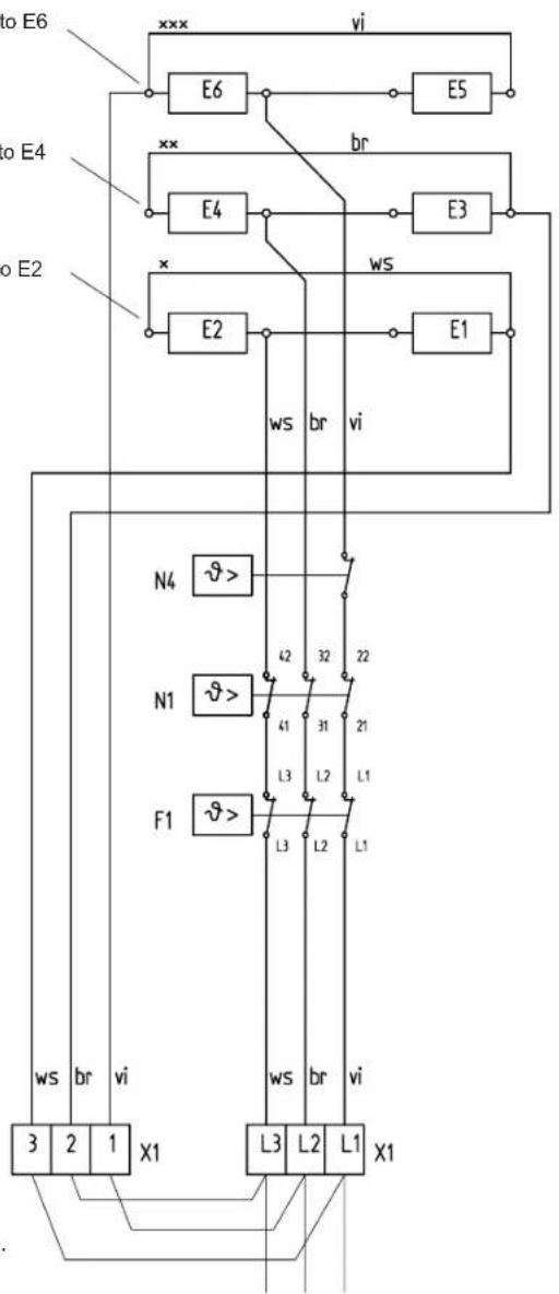 AEG WSP 4210 F - Circuit diagram for 3/PE AC 50Hz 230 V - 1