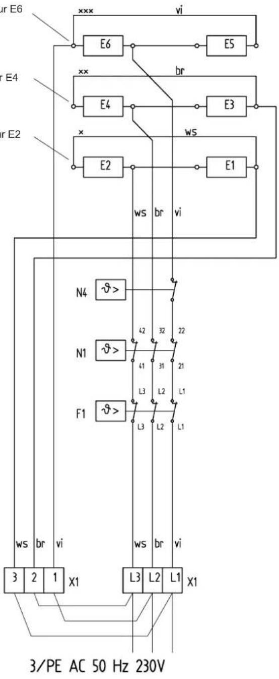 AEG WSP 7010 - Scheme electrolyque du 3/PE AC 50 Hz 230 V - 1