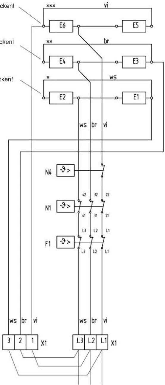 AEG WSP 7010 - Stromlaufplan für 3/PE AC 50Hz 230V - 1