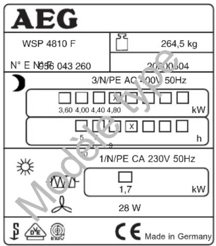 AEG WSP 3610 F - Remise à l'utilisateur - 1