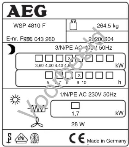 AEG WSP 3010 F - Overdracht - 1