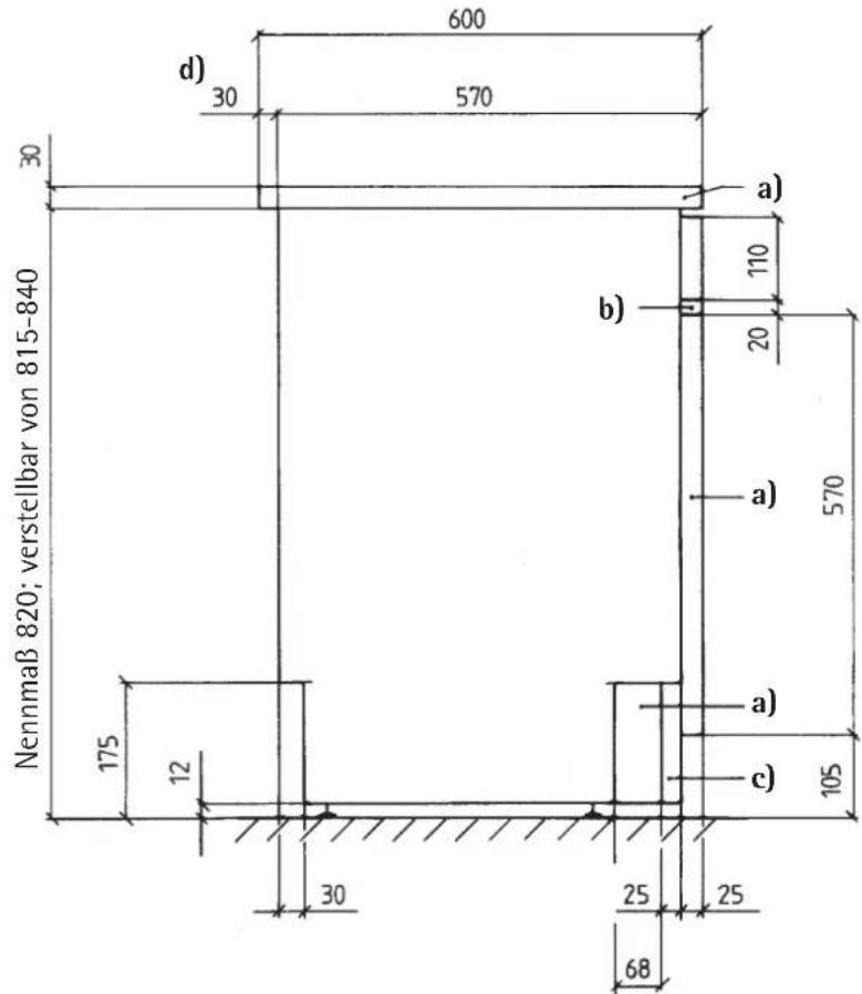 AEG WSP 300 H - Geräteabmessungen / Einbaumaße - 2