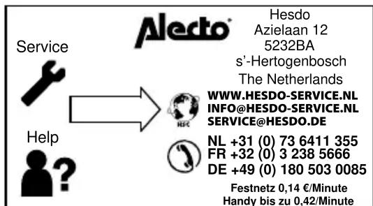 ALECTO DC12240 - Attention: - 2