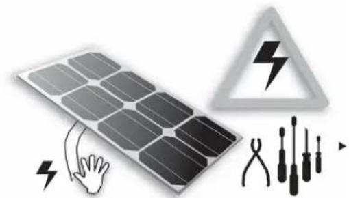 VICTRON ENERGY BlueSolar - Safety precaution for installing a solar photovoltaic system - 2