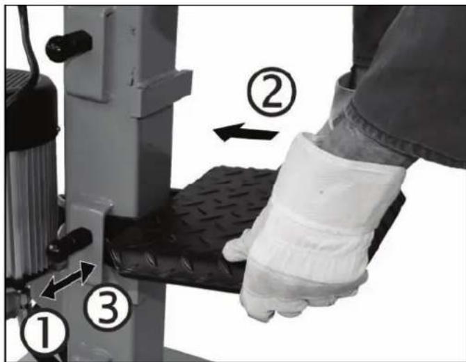 ATIKA ASP 6 L - - Adjusting the table height - 3