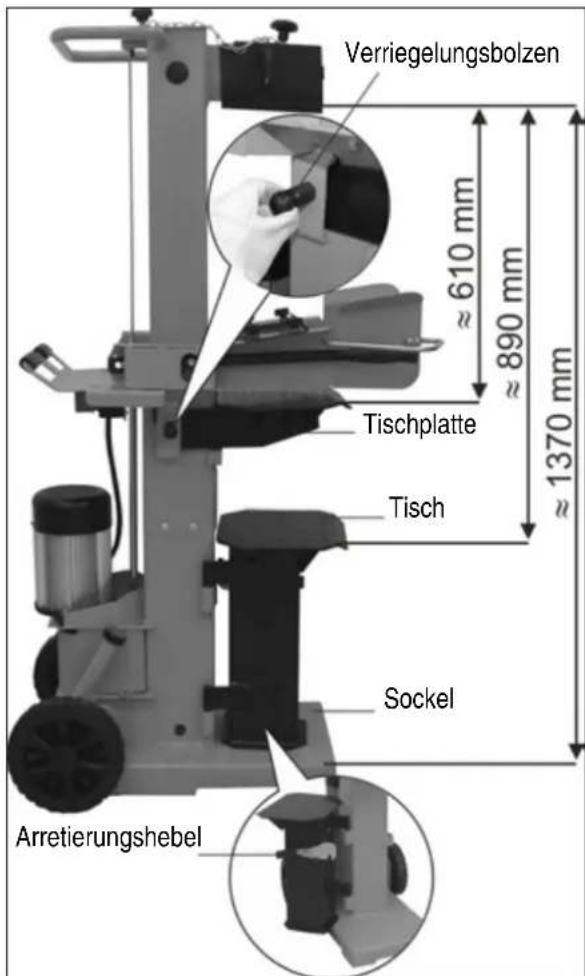 ATIKA ASP 10 TS - Tischhöhe einstellen - 1
