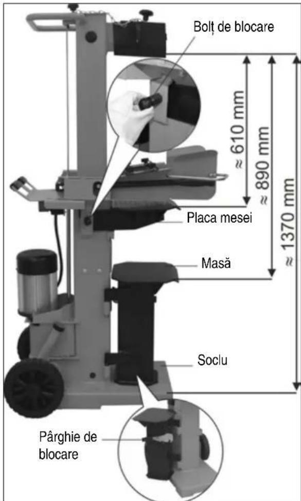 ATIKA ASP 10 TS - Reglarea inaltimii mesei - 1