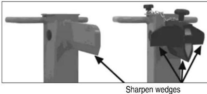 ATIKA ASP 10 TS - Sharpening the splitting blade - 1