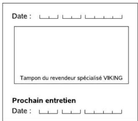 VIKING GB 370 S - Prochain entretien - 6