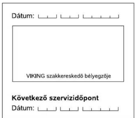 VIKING GB 370 S - Kovetkez szervizidopont - 6