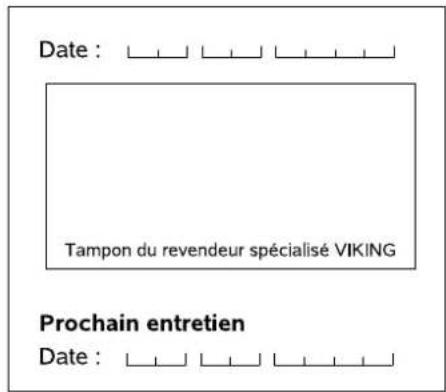 VIKING GB 370 S - Prochain entretien - 2