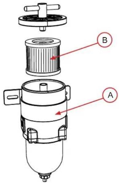 Nanni V6.270 - Remplacement du préfiltre à carburant - 1