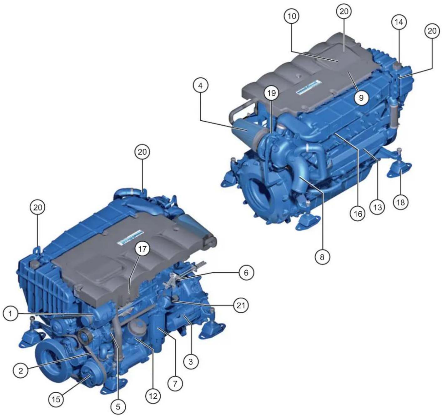 Nanni V6.200 - Principal parts of the engine - 1