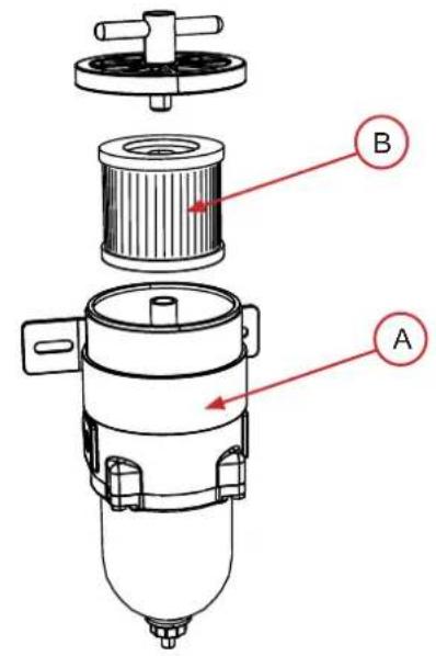 Nanni V6.200 - Draining the water from the fuel prefiter - 1