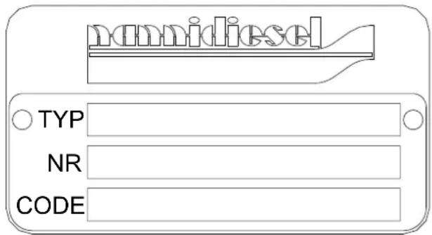 Nanni V6.200 - Identification plates - 1