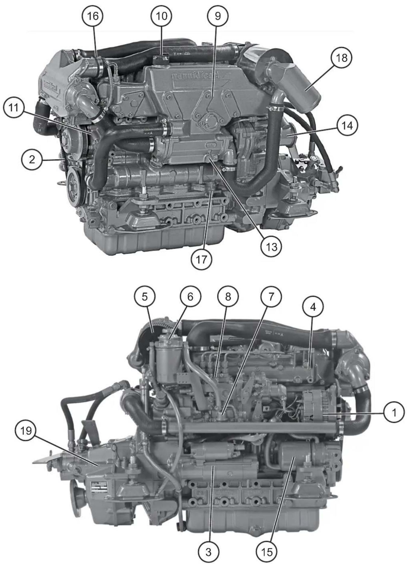 Nanni N4.85 - Engine main components - 2