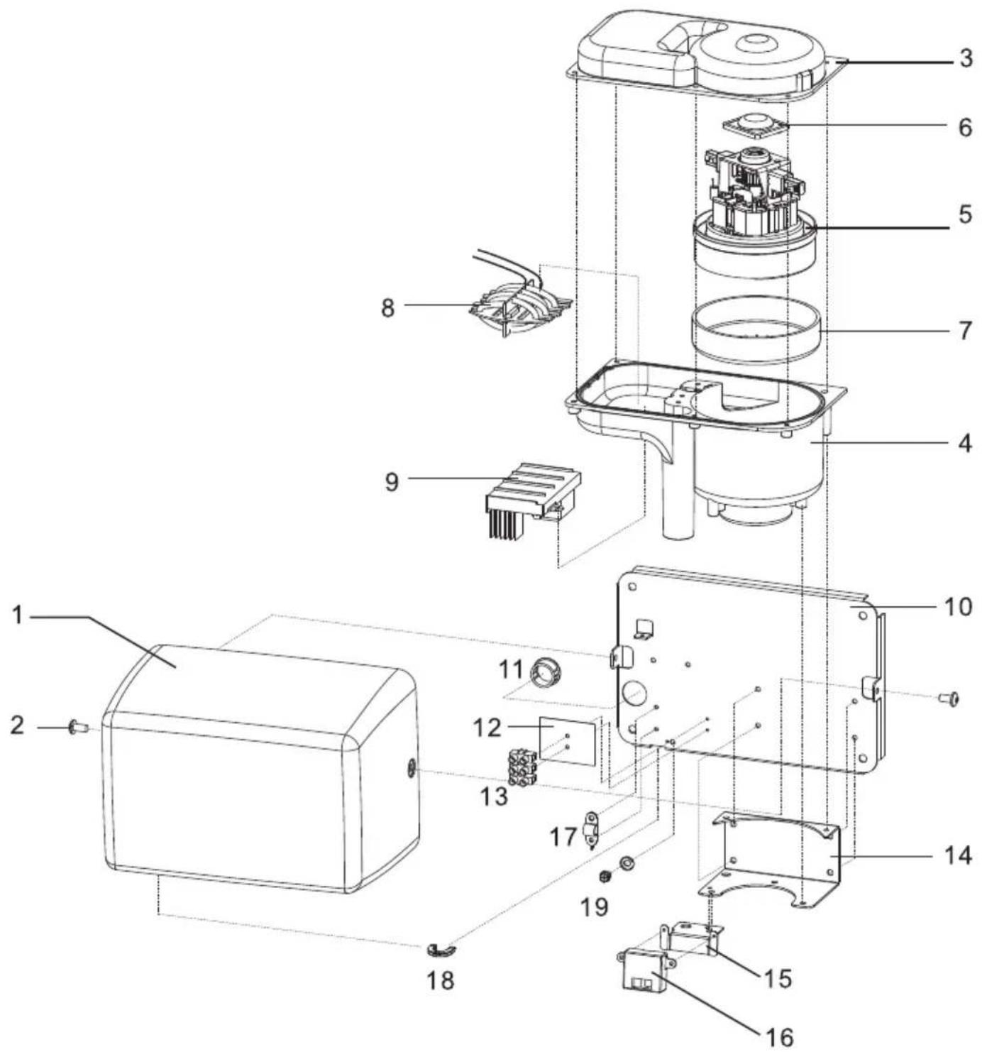 Starmix XT 1000 EC - Explosionszeichnung - 1