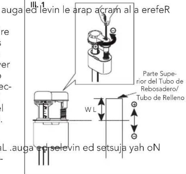 TOTO CST744EFN.10 - Ajuste del Nivel del Agua (continuación) - 1
