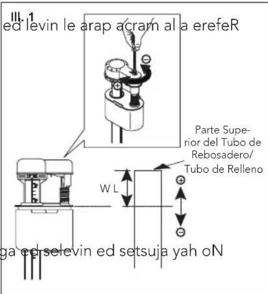 TOTO CST494CEMF(G) - Ajuste del Nivel del Agua (continuación) - 1
