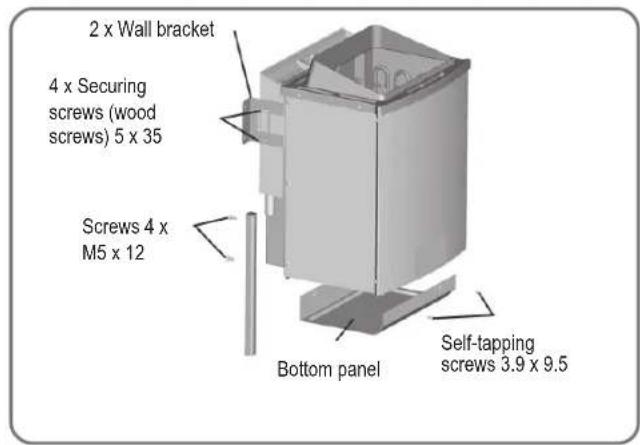 Karibu Sodin - Installing the sauna oven - 1