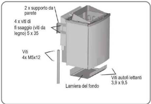 Karibu Sodin - Montaggio dell'apparecchio di riscaldamento sauna - 1