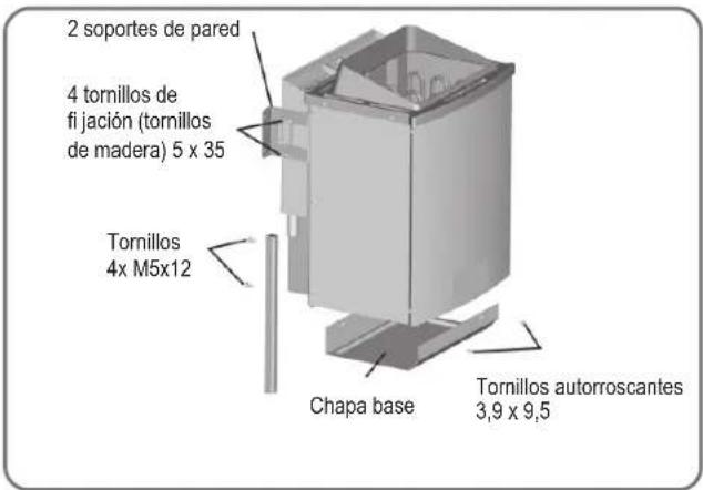 Karibu Norin - Montaje del calefactor para sauna - 1