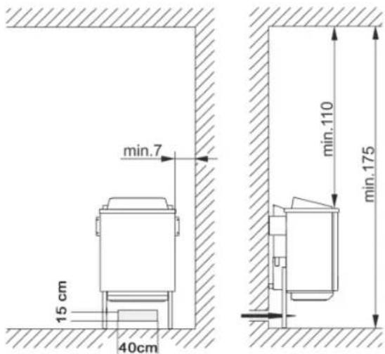 Karibu Norin - Montaggio dell'apparecchio di riscaldamento sauna - 3