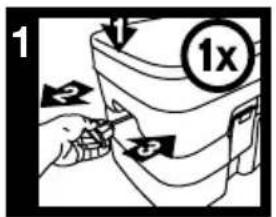 DOMETIC 966 Sanipottie - Prepare toilet for use - 2