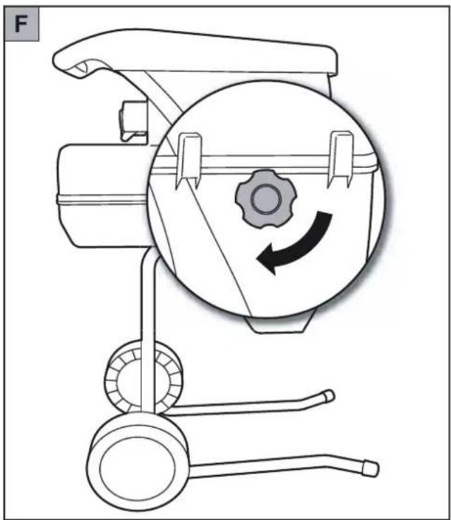 Wolf Garten SDL 2500 - Indstilling af skarebord F - 2