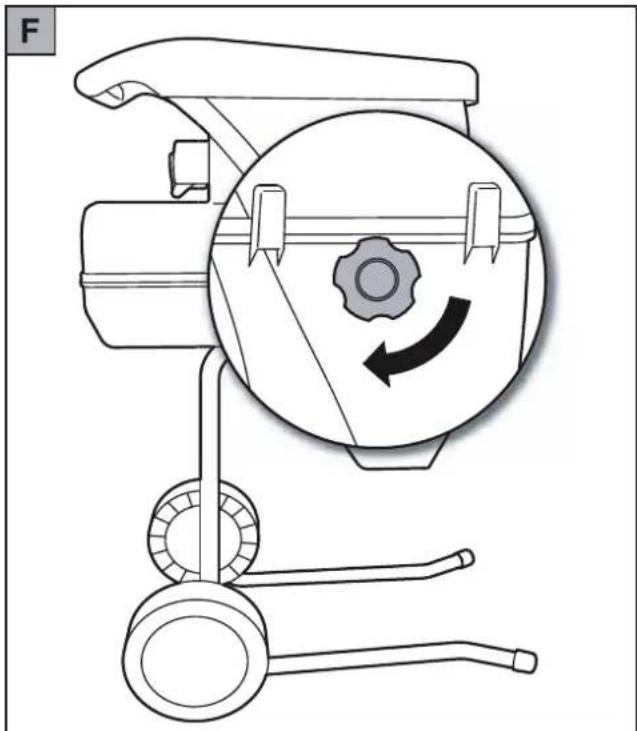 Wolf Garten SDL 2500 - Kesme aletinin ayari F - 1