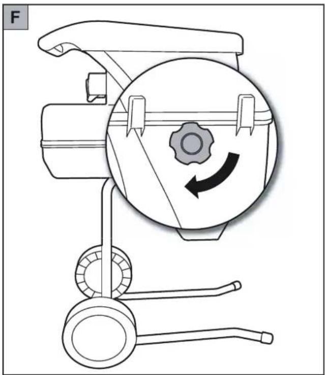 Wolf Garten SDL 2500 - Nastavenie nožov F - 2