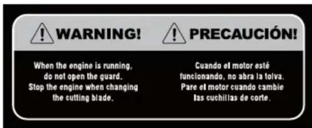 GARLAND Chipper 790 G - WARNING LABELS - 2