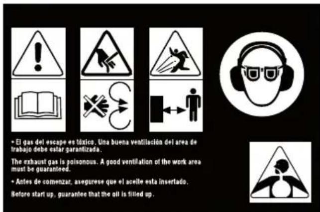 GARLAND Chipper 790 G - ETIQUETAS DE AVISO - 1