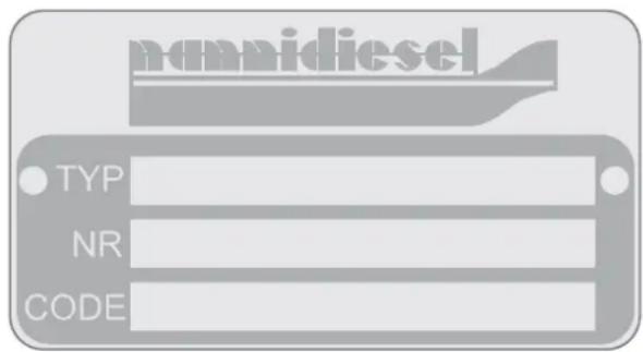 Nanni N4.40HD - Motorkennzeichnung - 1