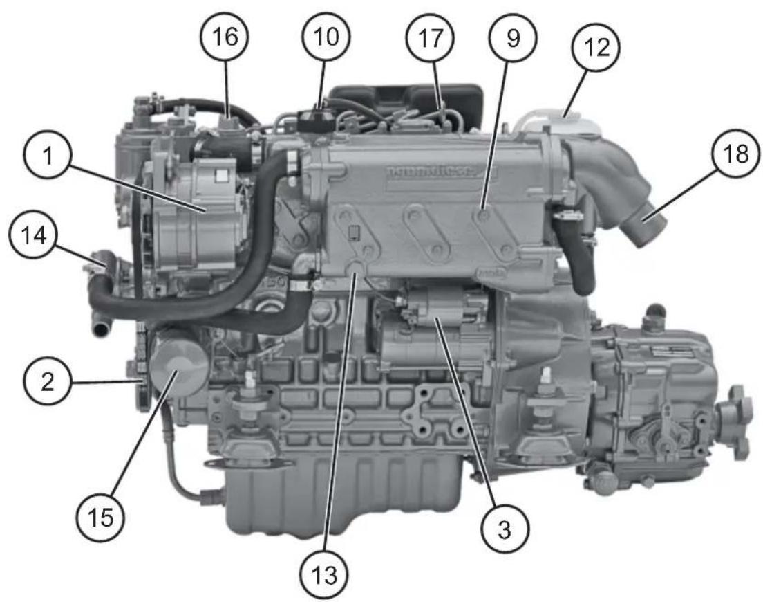 Nanni N4.38 - Engine main components - 2