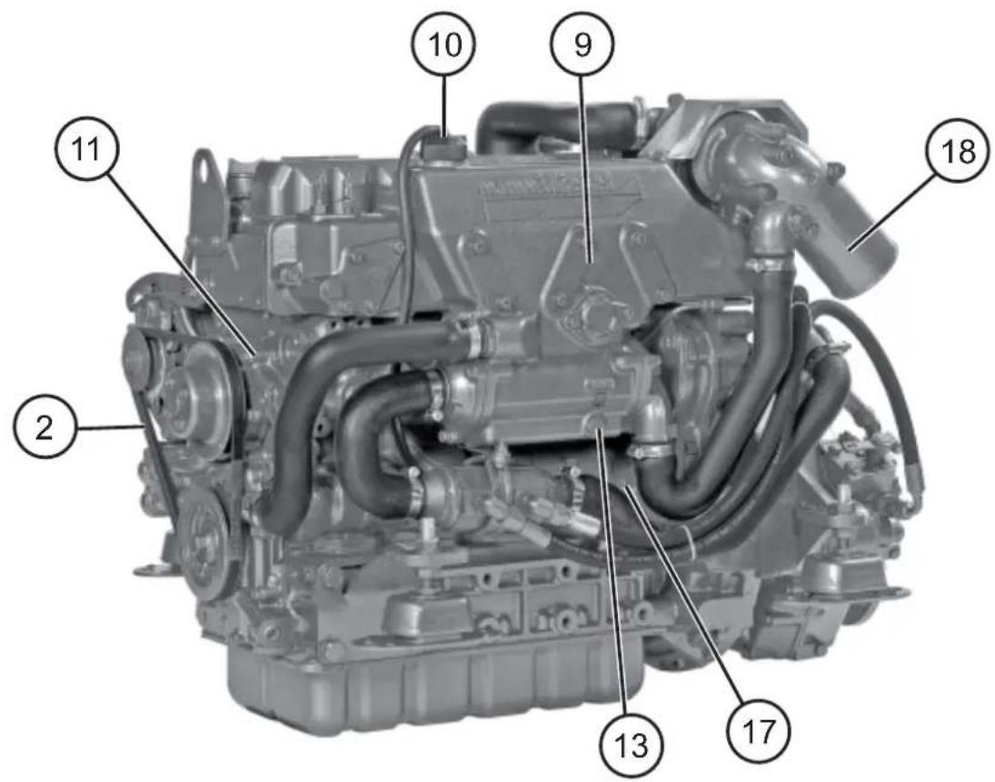 Nanni N4.100 - Engine main components - 1