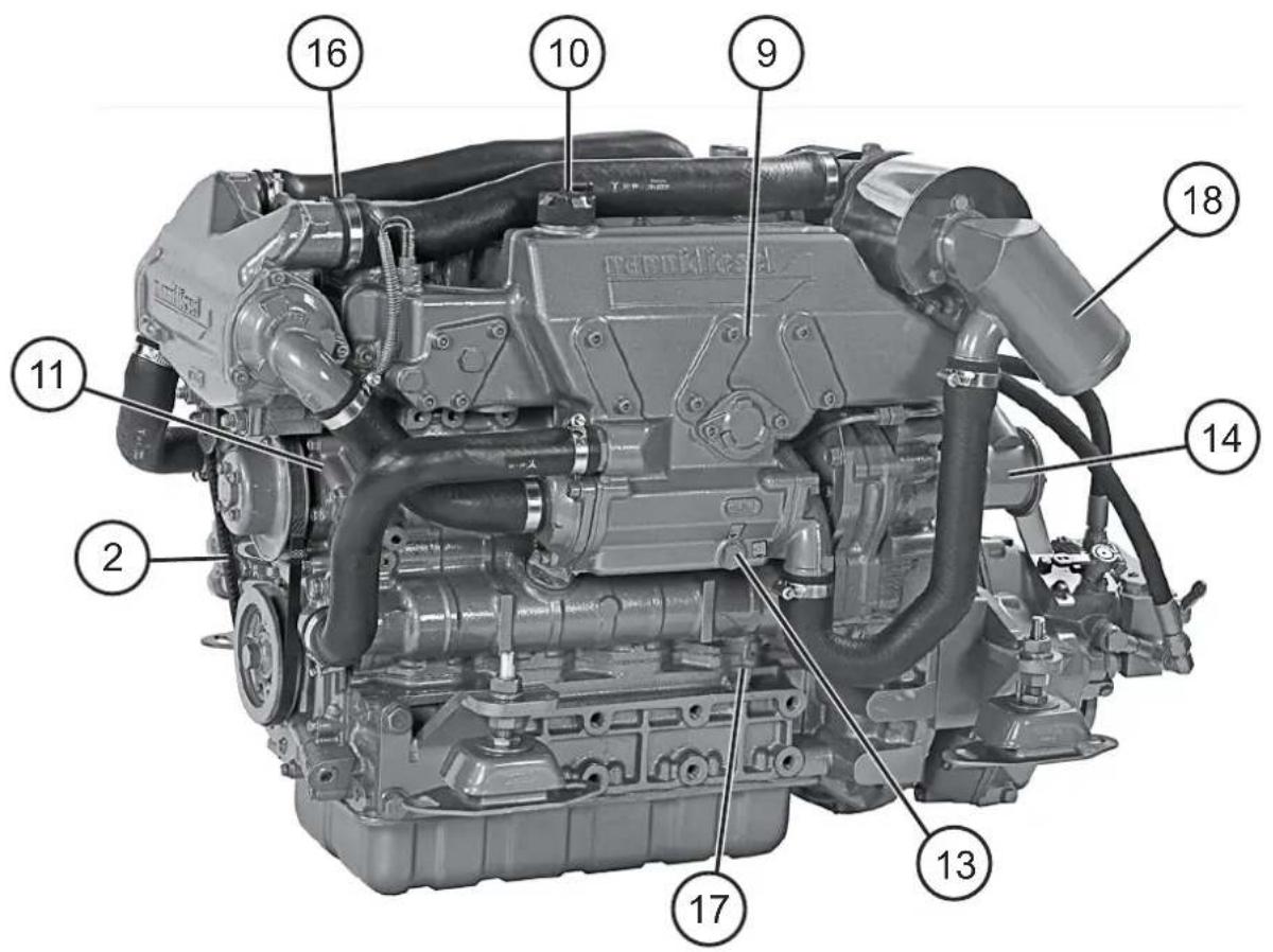 Nanni N4.100 - Engine main components - 3