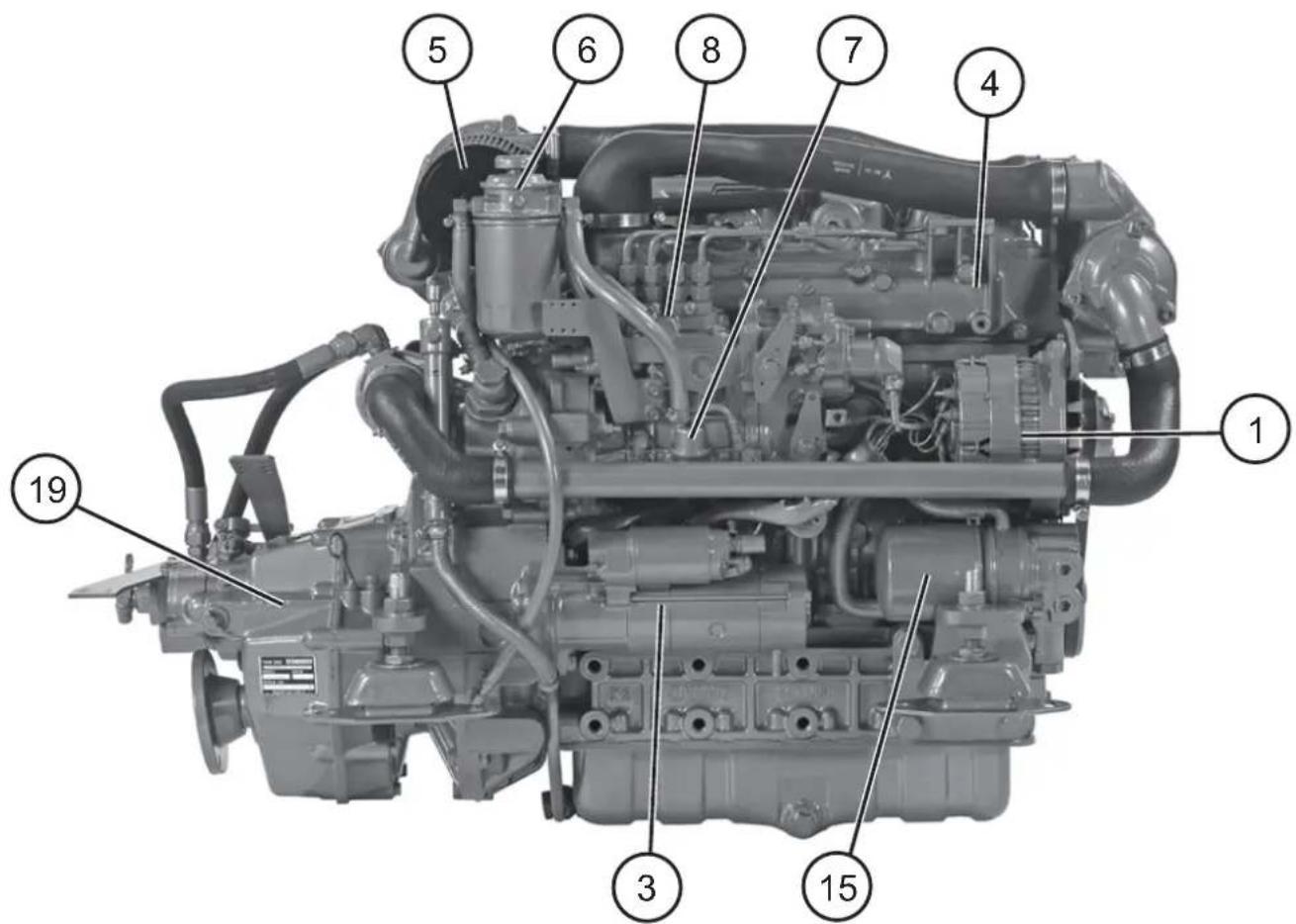 Nanni N4.100 - Engine main components - 4