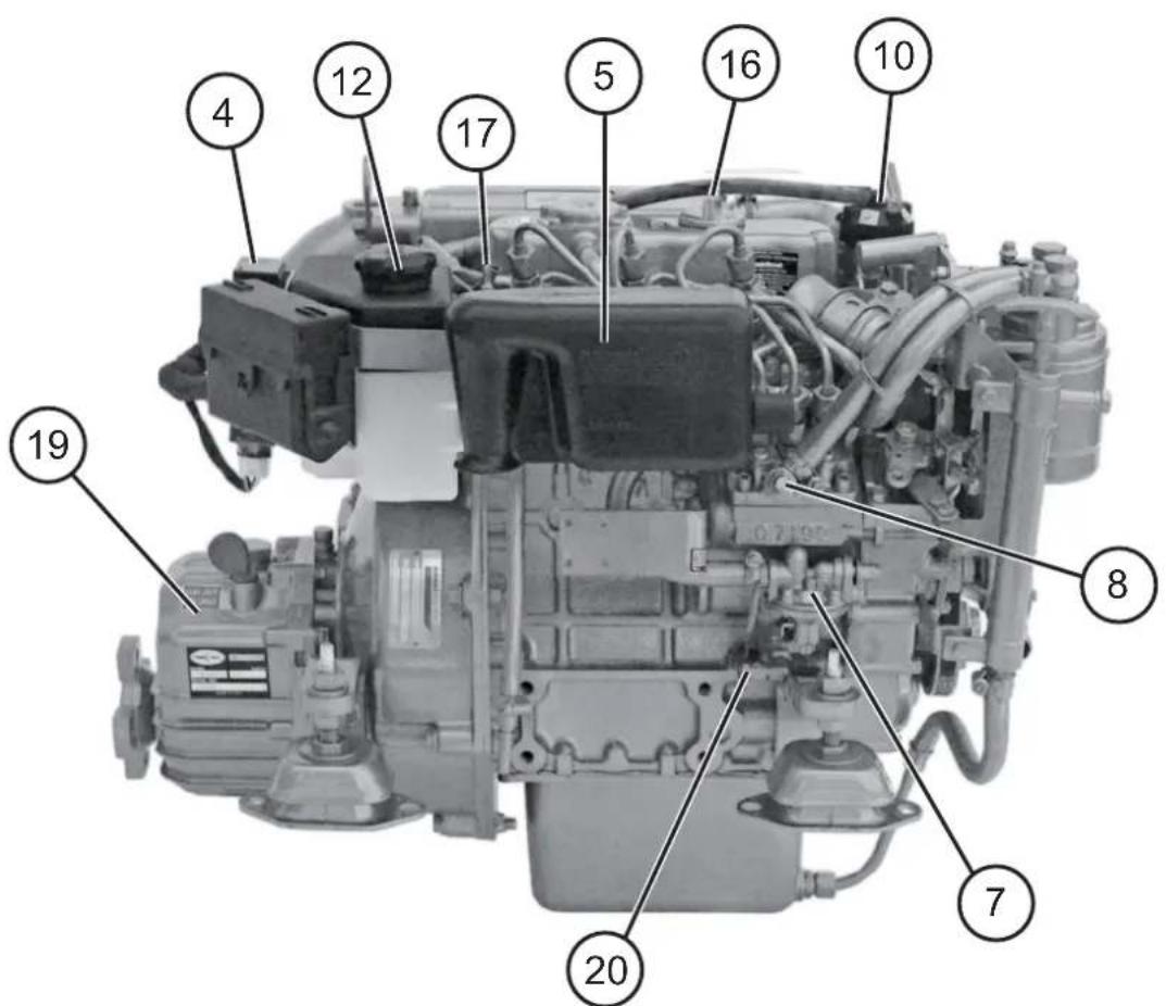 Nanni N3.21 - Hauptbestandteile des Motors - 6